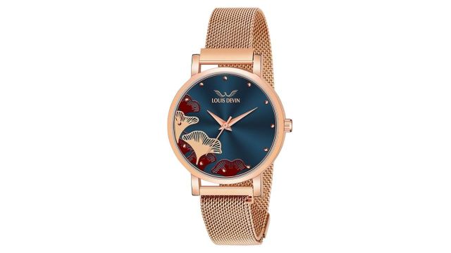 LOUIS DEVIN Rose Gold Plated Analog Wrist Watch for Women