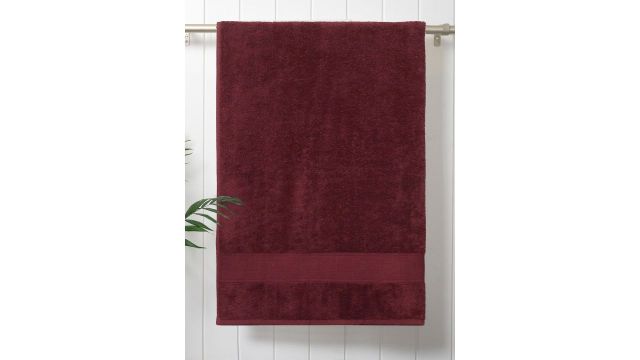 MYTRIDENT Red 500 GSM Cotton Anti-Bacterial Reversible Bath Towel