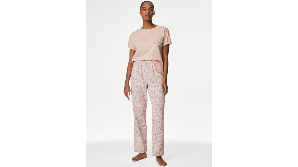 Marks & Spencer Floral Printed Pure Cotton Night suit