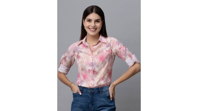 PURYS Smart Floral Printed Casual Shirt