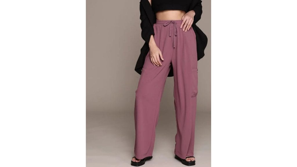 Roadster Women Regular Fit Red Polyester Trousers