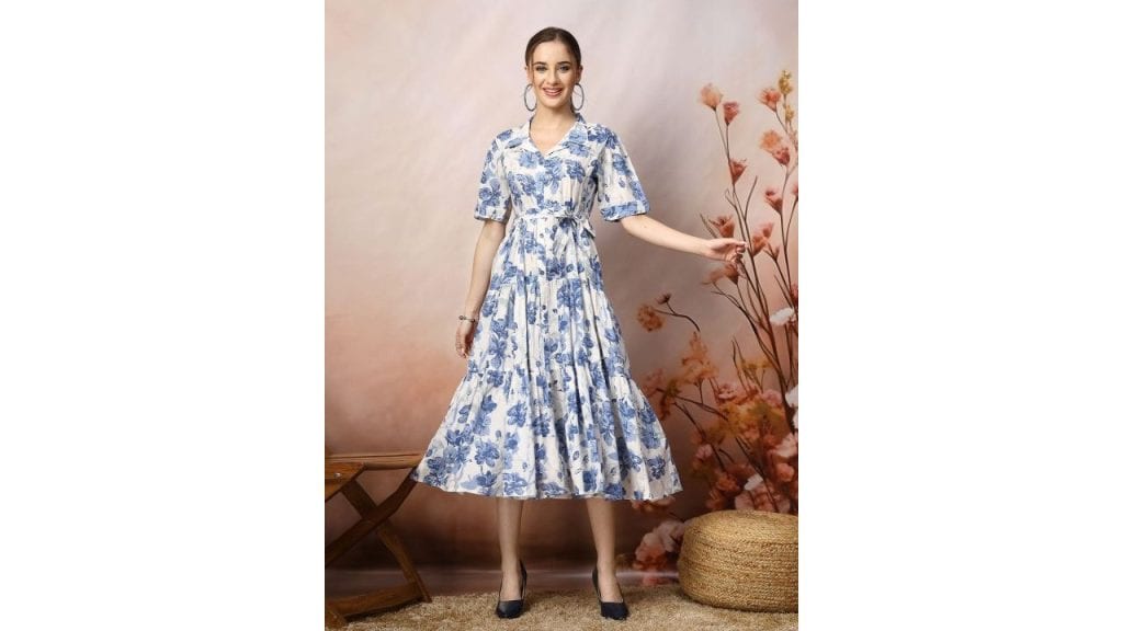 Stylum Floral Print Fit & Flare Maxi Dress
