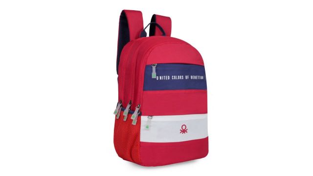 United Colors of Benetton Belluno Colourblocked Laptop Backpack