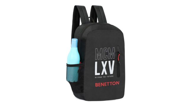 United Colors of Benetton Unisex Typography Backpack
