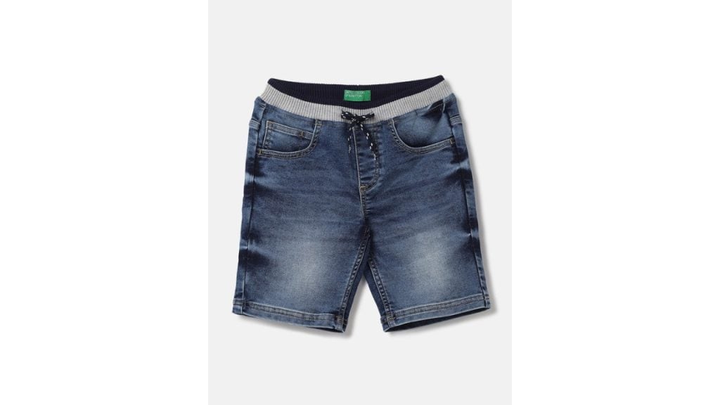 United Colors of BenettonBoys Washed Denim Shorts