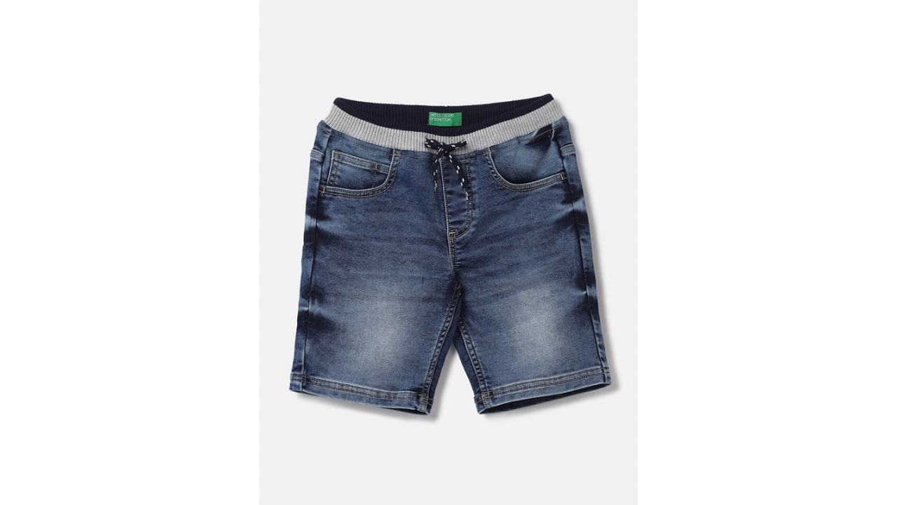 United Colors of BenettonBoys Washed Denim Shorts