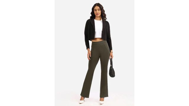 AM:PM Cotton Flare Pants (Green)