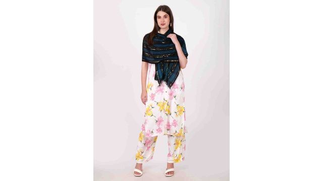 Anouk Women Embellished Self Design Scarf