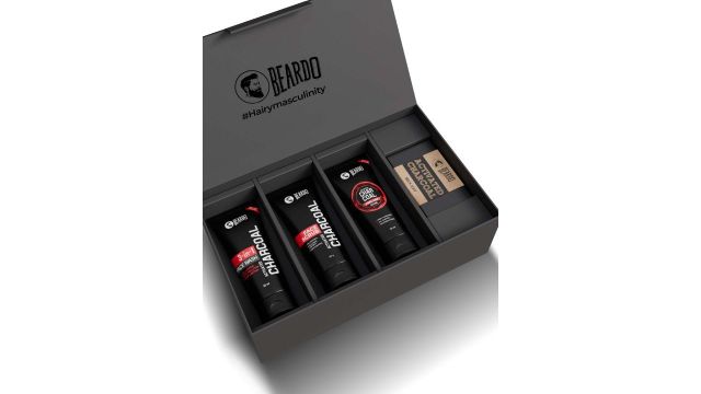 BEARDO Set of Activated Charcoal Face Scrub+Face Wash+Peel Off Mask+Brick Soap