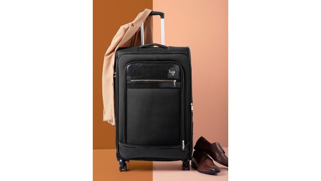 Baggit ASPIRE Textured Soft-Sided large Trolley Suitcase