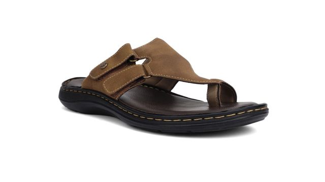 BataMen Brown Ethnic Comfort Sandals