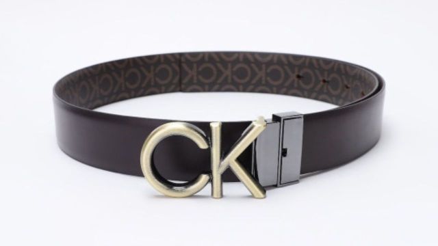 Calvin Klein Men Printed Leather Reversible Belt