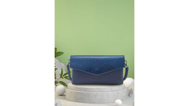 Caprese Ava Large Envelope Clutch (Navy)