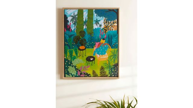 Chumbak Green & Blue Wooden Painting Wall Art