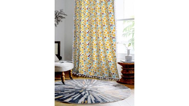 Cortina Single Floral Window Curtain
