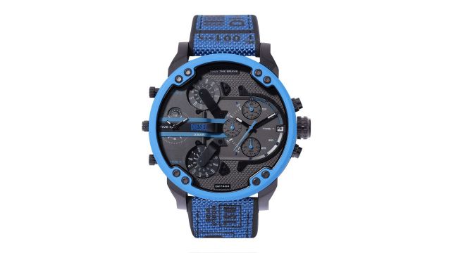 DIESEL Men MR. DADDY 2 Leather Textured Straps Analogue Watch DZ7434