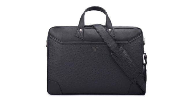 Da Milano Men Leather Two Handles Laptop Bag