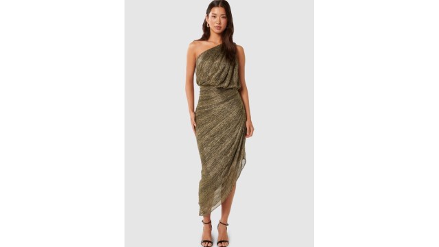 Forever NewWomen One Shoulder Sheath Sleeveless Midi Dress