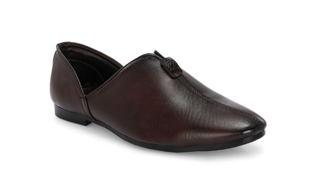 HERE&NOW Men PU Slip-On Shoes (Brown)