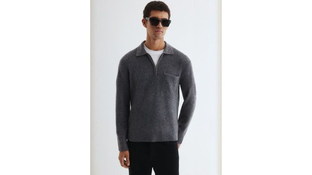 H&M Regular Fit Zip-Top Jumper