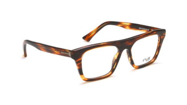 IRUS by IDEE Men Abstract Full Rim Square Frames (Brown/Black)