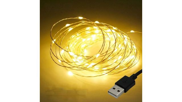 InfraHive 50 LEDs 4.98 m Gold Steady String Rice Lights