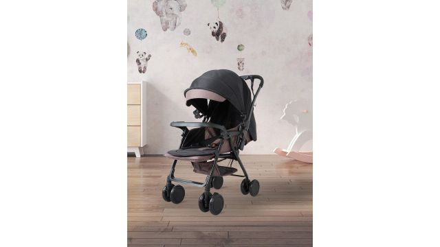 Juniors by Babyshop Stroller with Adjustable Canopy (Black)