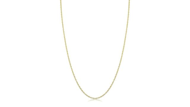 Kooljewelry 10k Yellow Gold Rope Chain Barely-There Necklace