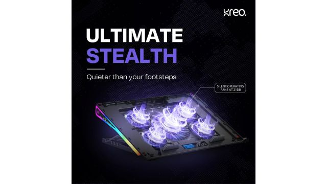 Kreo Tundra 5‑Fans RGB Cooling Pad