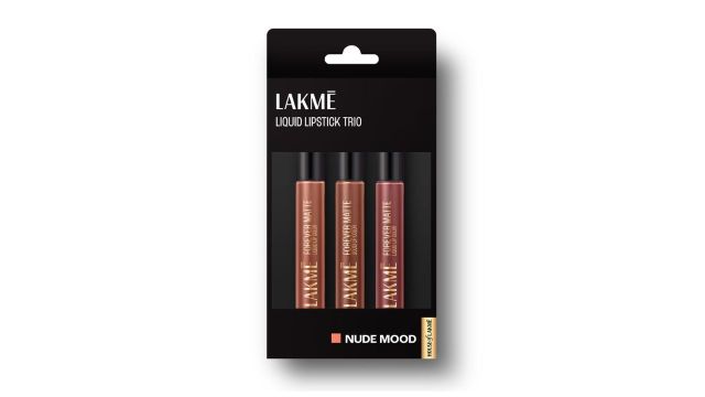 LakmeForever Matte Long Stay Light-Weight Liquid Lipstick Trio 16.8ml - Nude Moods