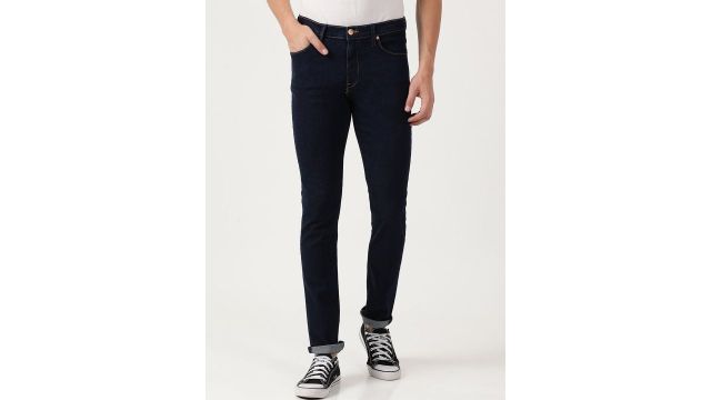 Lee Men Blue Bruce Skinny Fit Stretchable Cotton Jeans