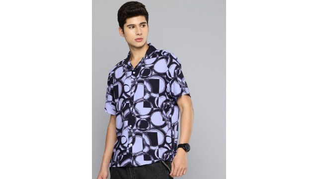 Levi’s Abstract Printed Relaxed Cuban Shirt (Blue)