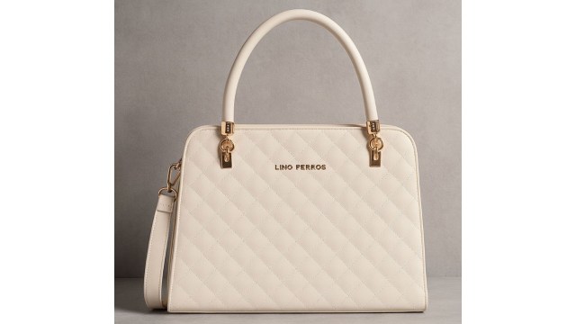 Lino PerrosOff-White Quilted Handheld Bag