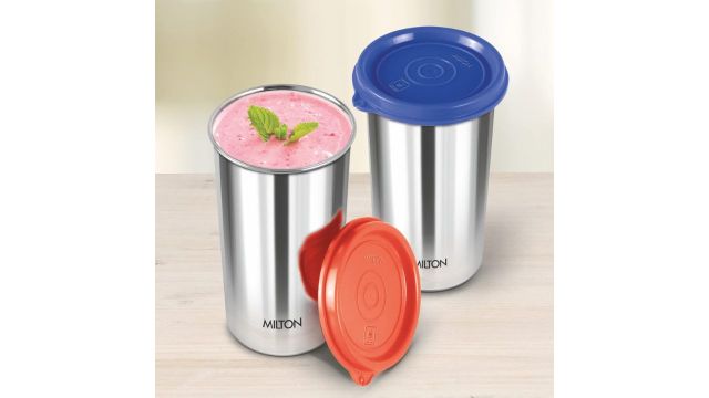 MILTON Stainless Steel Tumbler with Lid (415 ml)