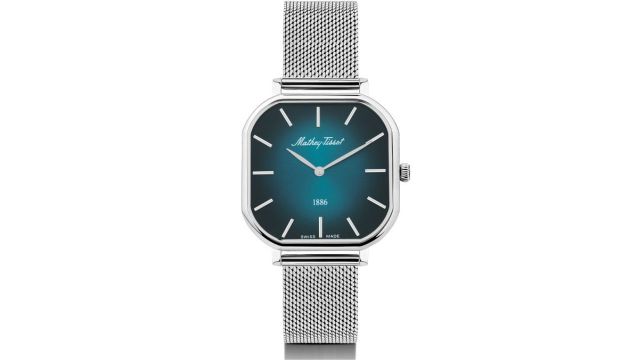 Mathey-Tissot Women Swiss Made Monsoon Square Quartz Green Dial Watch