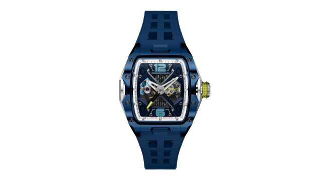 NUBEO Men Brass Dial & Straps Analogue Automatic Watch