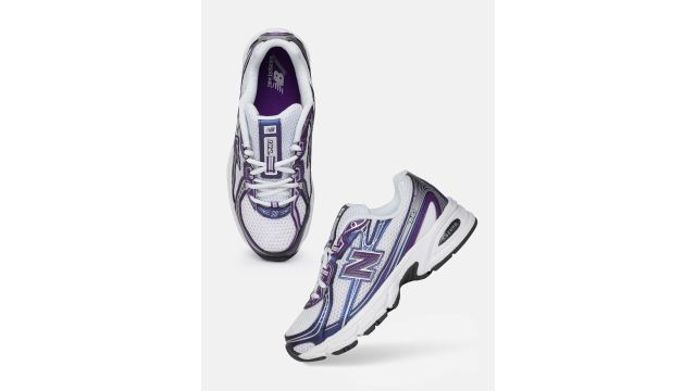 New Balance 740 Unisex Woven Design Running Shoes (White/Purple, ABZORB)