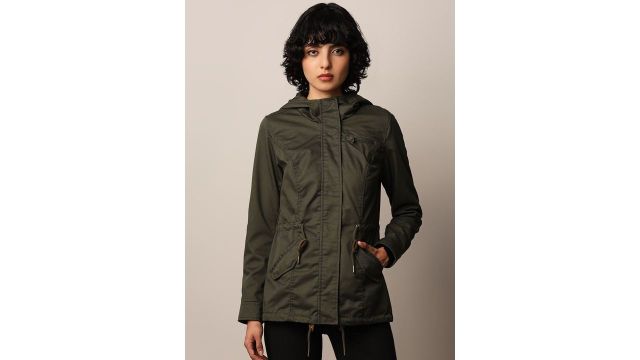 ONLY Women Longline Denim Jacket with Embroidered Detail