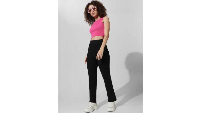 ONLY Women Mid-Rise Straight Fit Trousers
