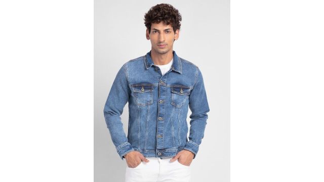 SPYKAR Men Pure Cotton Denim Jacket