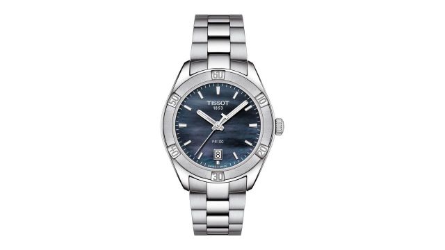 TISSOT Women Black PR 100 Sport Chic Mother of Pearl Analogue Watch T1019101112100