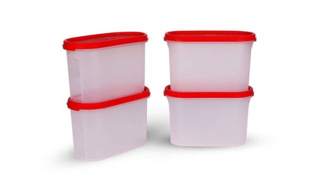 TUPPERWARE Plastic Utility Container - 1100 ml (Pack of 4)