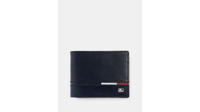 U.S. Polo Assn. Men Textured Leather Two Fold Wallet