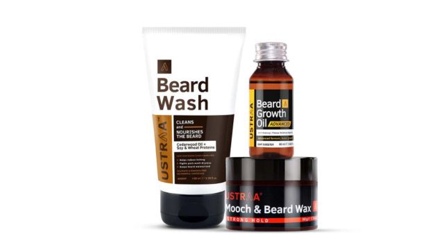 Ustraa Beard Oil Advanced With Beard Wash & Mooch Wax