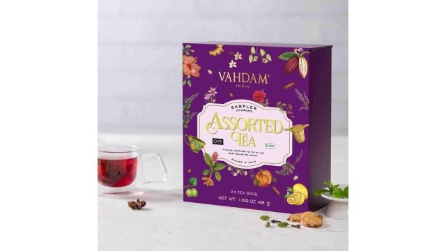 VAHDAM, Diwali Gifts -Assorted Tea Sampler Gift Box (24 Flavors)
