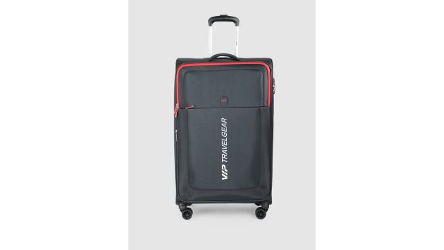 VIP SUPREMA 8W Minimal Brand Logo Printed Soft-Sided Large Trolley Suitcase