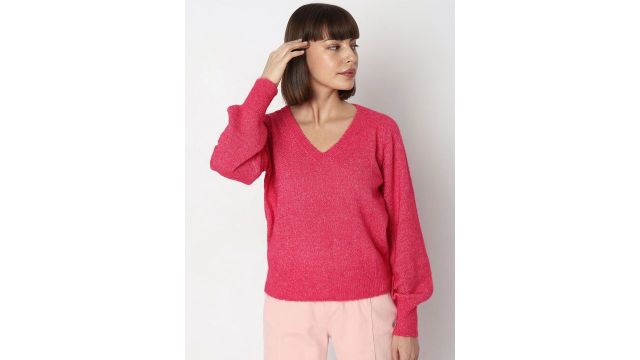 Vero Moda Ribbed V-Neck Pullover