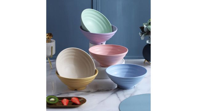 Wheat Straw Salad Bowls (900 ml) – Large, Microwave‑Safe, Unbreakable