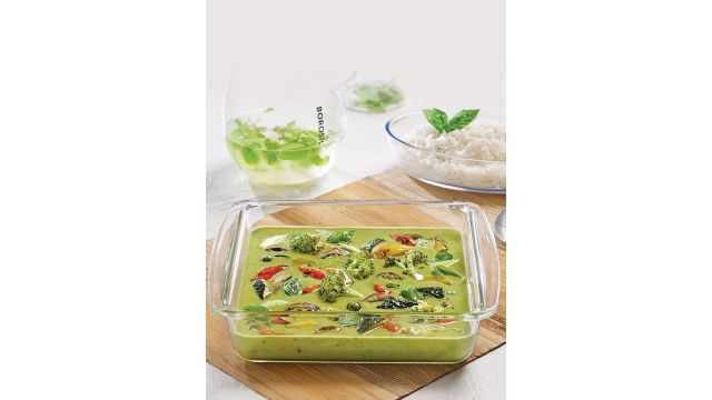 BOROSIL Square Borosilicate Glass Easy Grip Oven & Microwave Safe Baking Dish 2 L