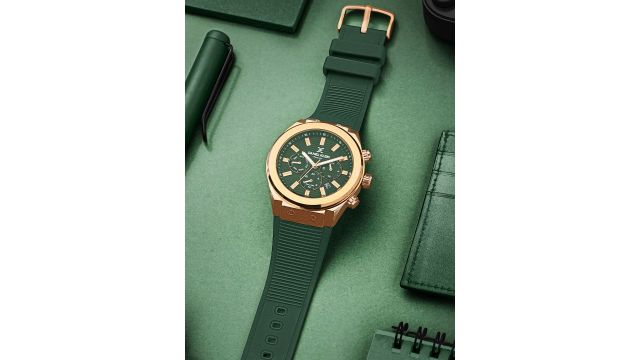 Daniel Klein Exclusive Men Green Dial & Textured Straps Analogue Watch DK.1.13321-6